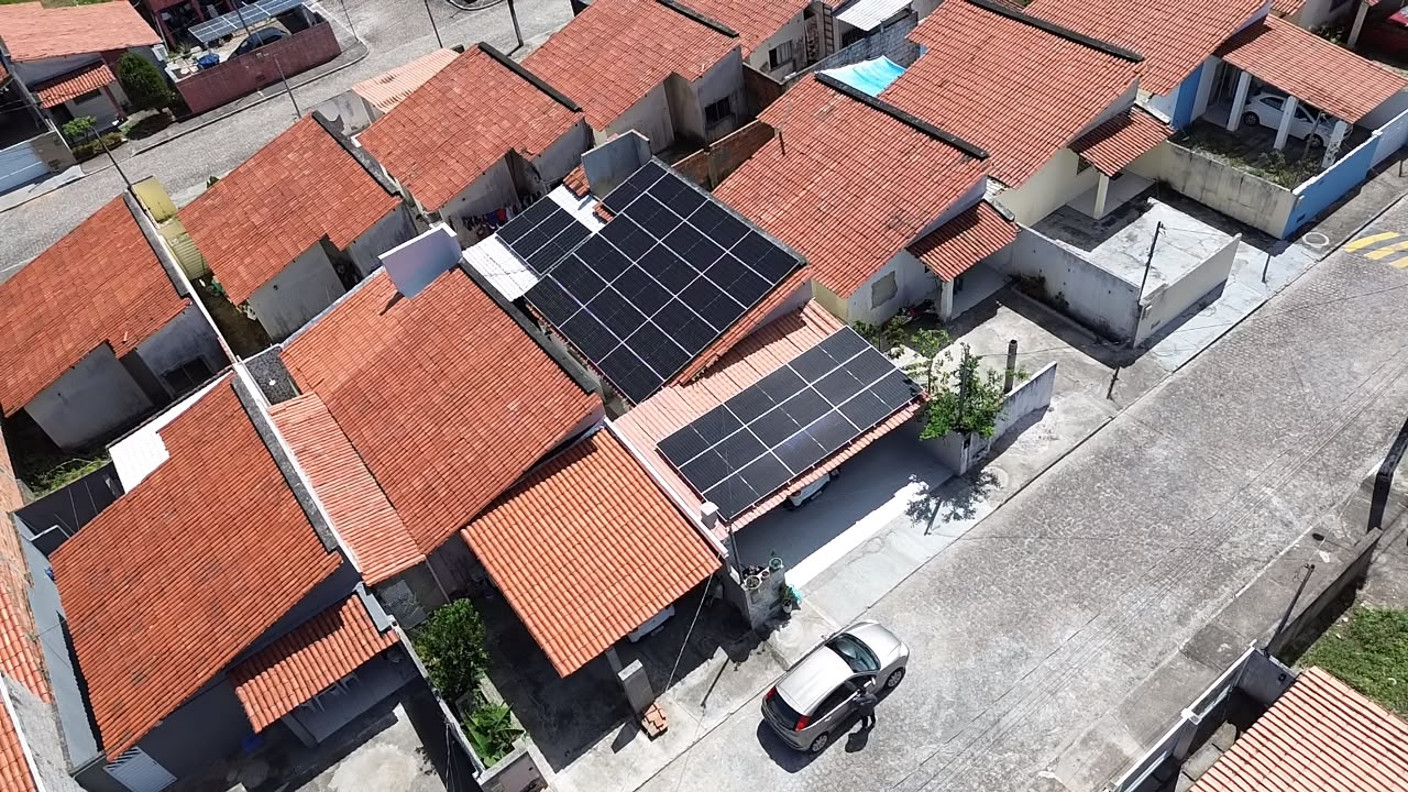 Instalação solar residencial da Nova Solar Engenharia